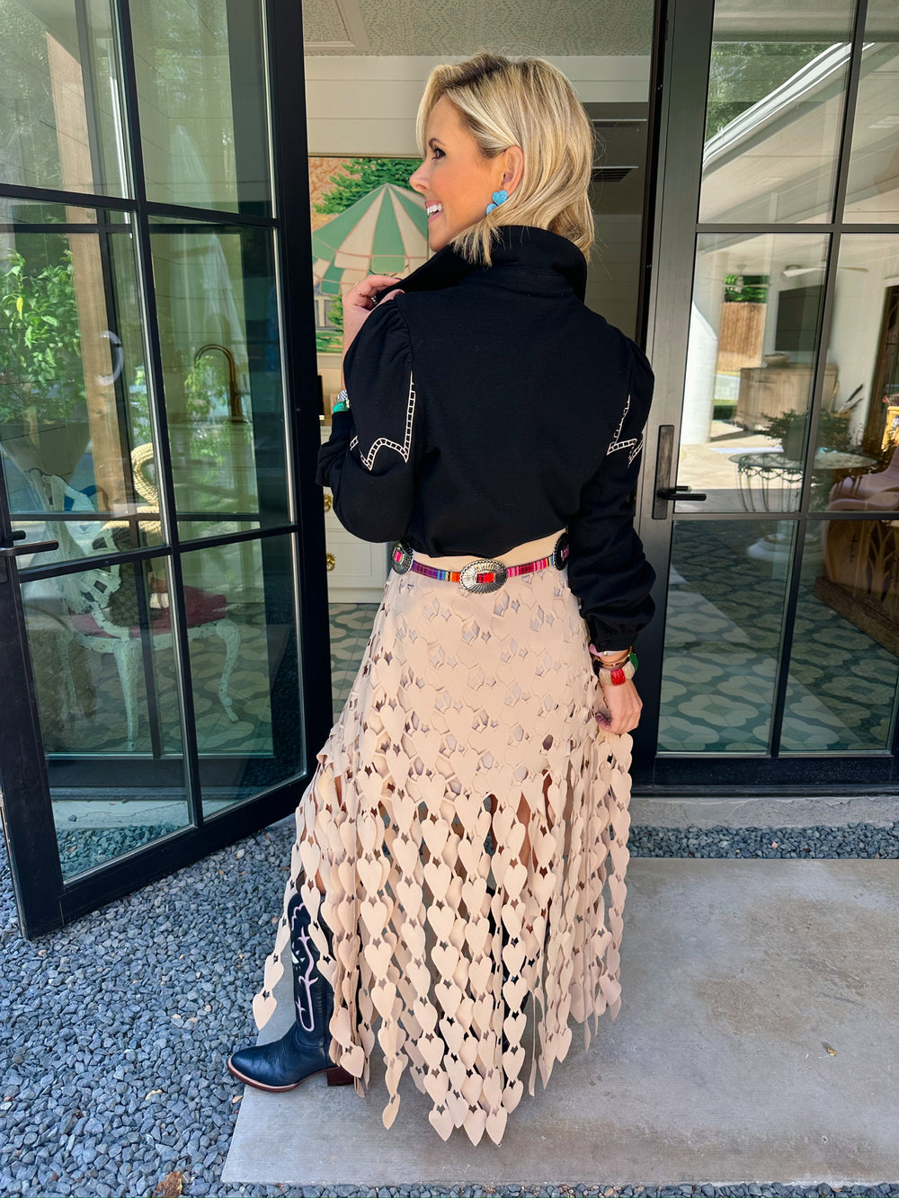 HEARTFELT FRINGE SKIRT - IVORY