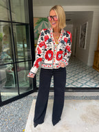 LET THE STORY UNFOLD FLORAL CARDIGAN - CREAM