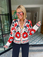LET THE STORY UNFOLD FLORAL CARDIGAN - CREAM