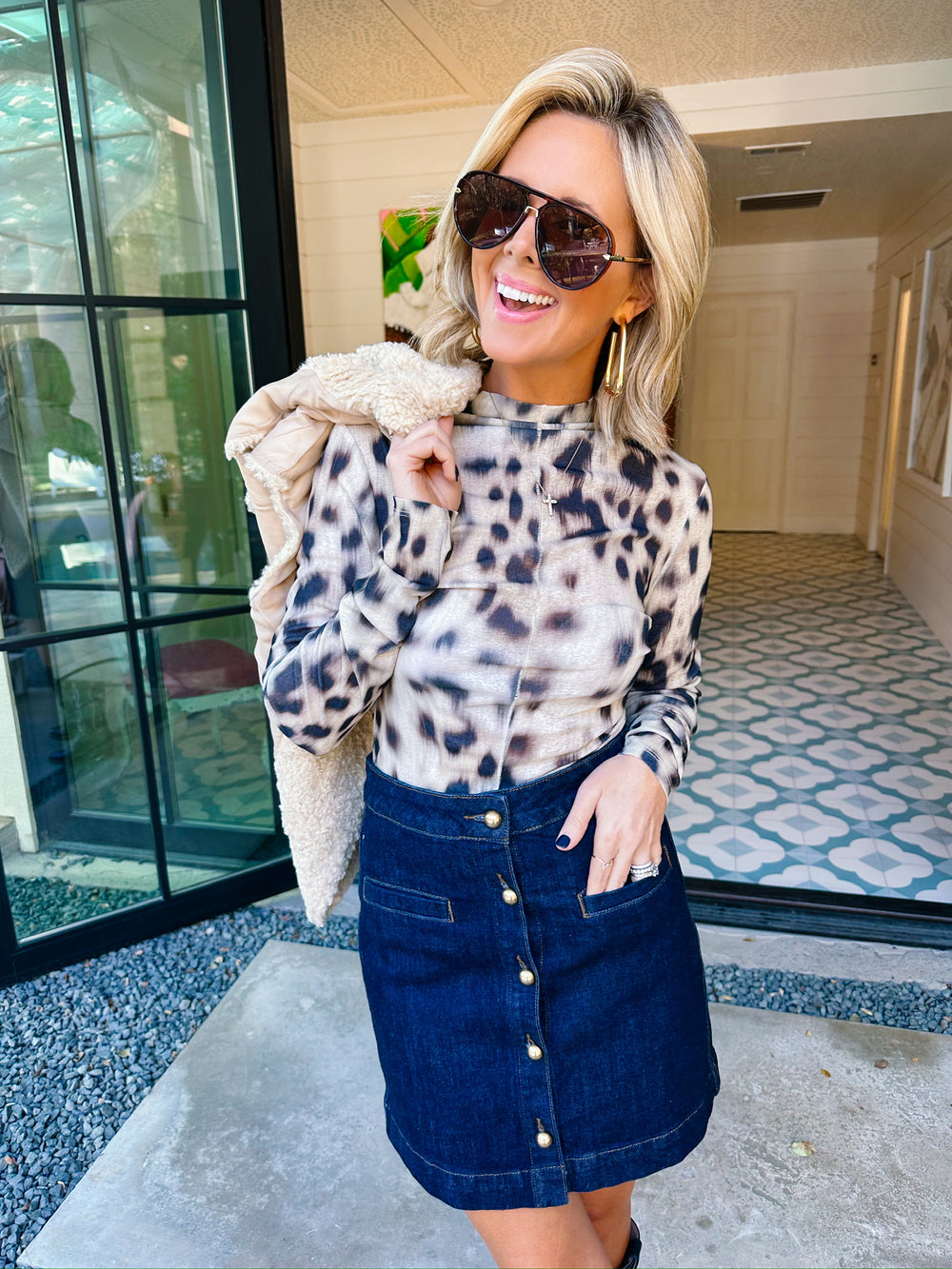 WILD WHISPER SHEER LONG SLEEVE TOP