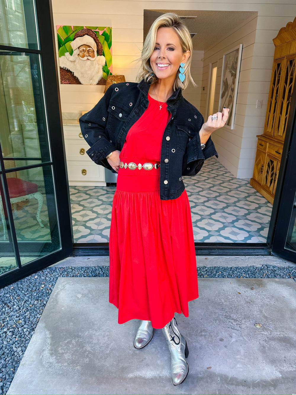 GINA GROMMET CROP JACKET - BLACK