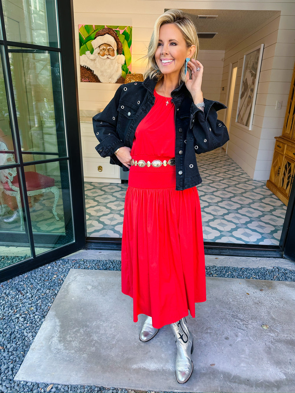 GINA GROMMET CROP JACKET - BLACK