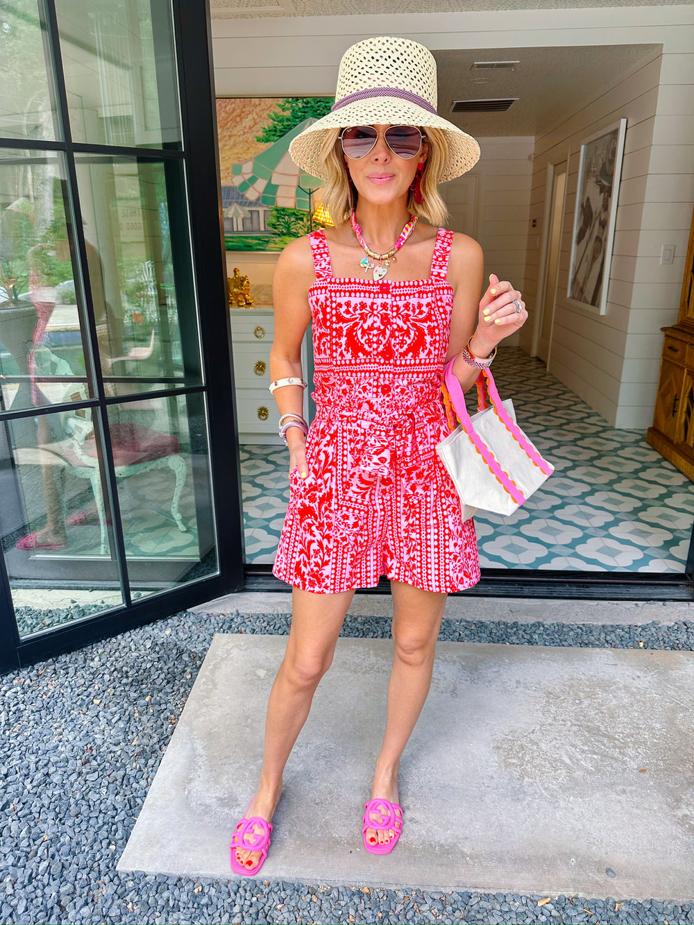 PURE RADIANCE ROMPER - RED