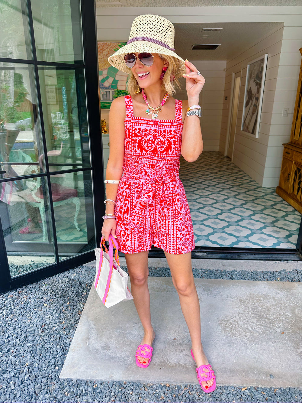 PURE RADIANCE ROMPER - RED