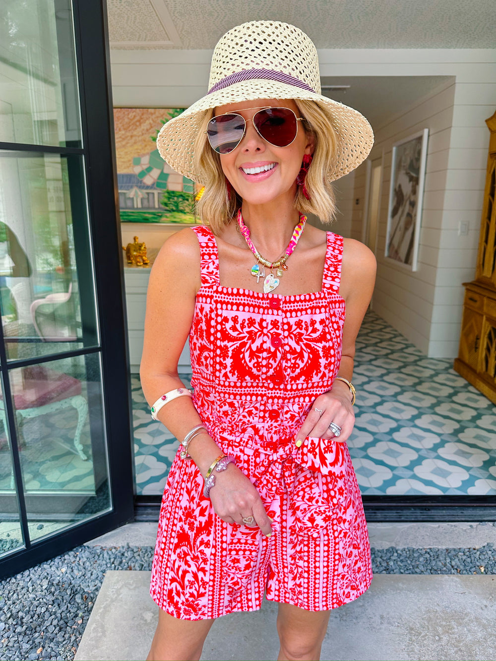 PURE RADIANCE ROMPER - RED