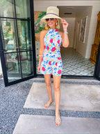 MACKENZIE FLORAL SCALLOP ROMPER