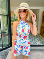 MACKENZIE FLORAL SCALLOP ROMPER