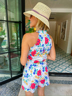 MACKENZIE FLORAL SCALLOP ROMPER