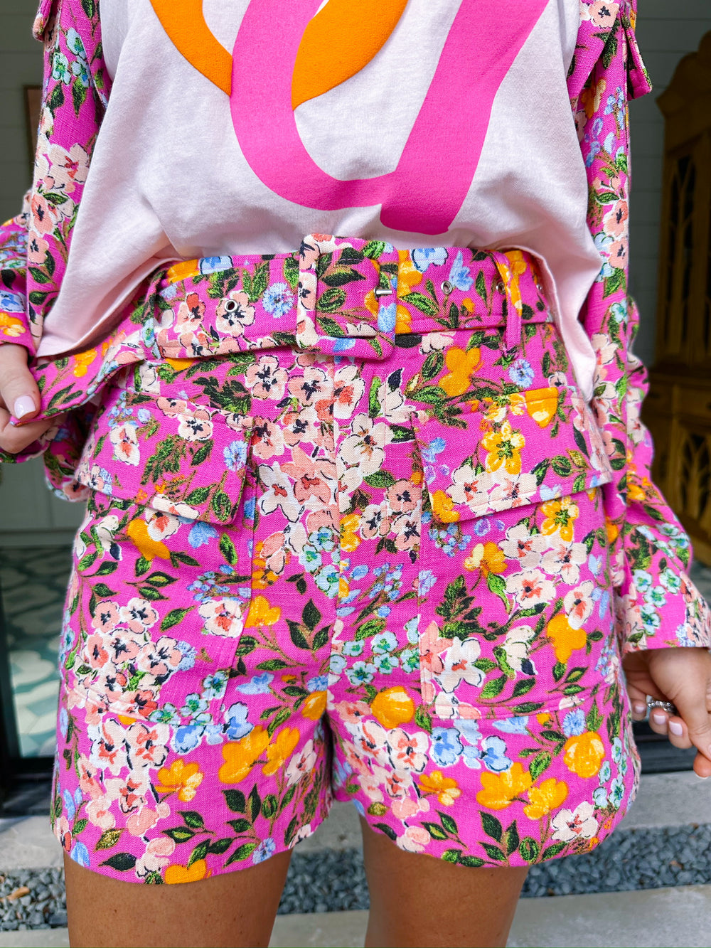 CATALINA FLORAL SHORTS - PINK