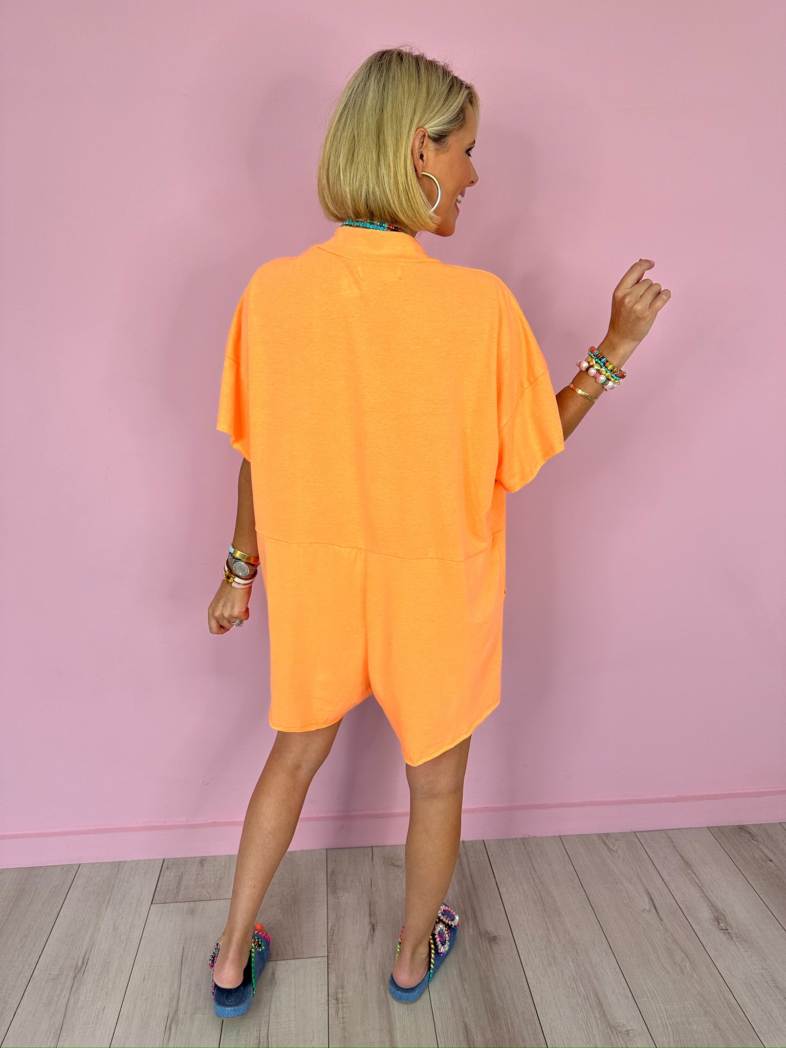 COURT COUTURE ROMPER - ORANGE