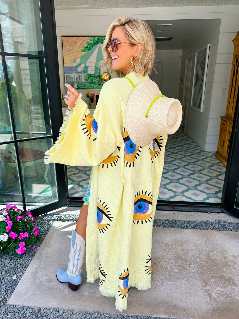 ALL SEEING EYE KIMONO - YELLOW