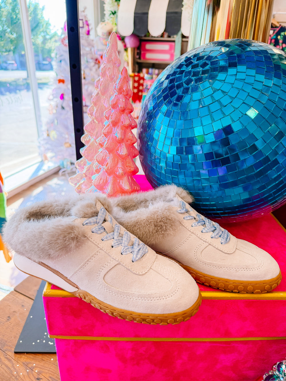 IZZEY PLUSH SUEDE SLIP ON SNEAKER - LIGHT TAUPE