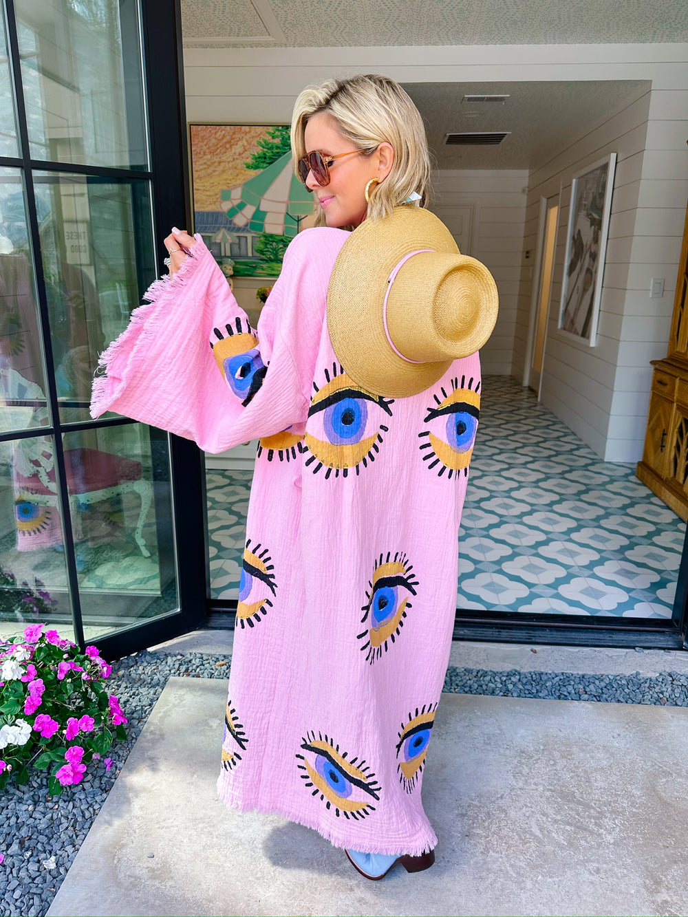 ALL SEEING EYE KIMONO - PINK