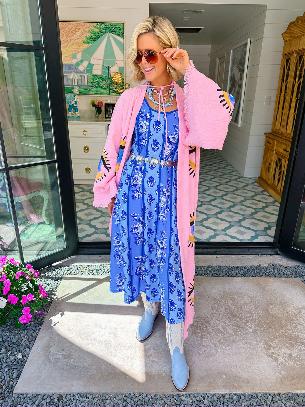 ALL SEEING EYE KIMONO - PINK