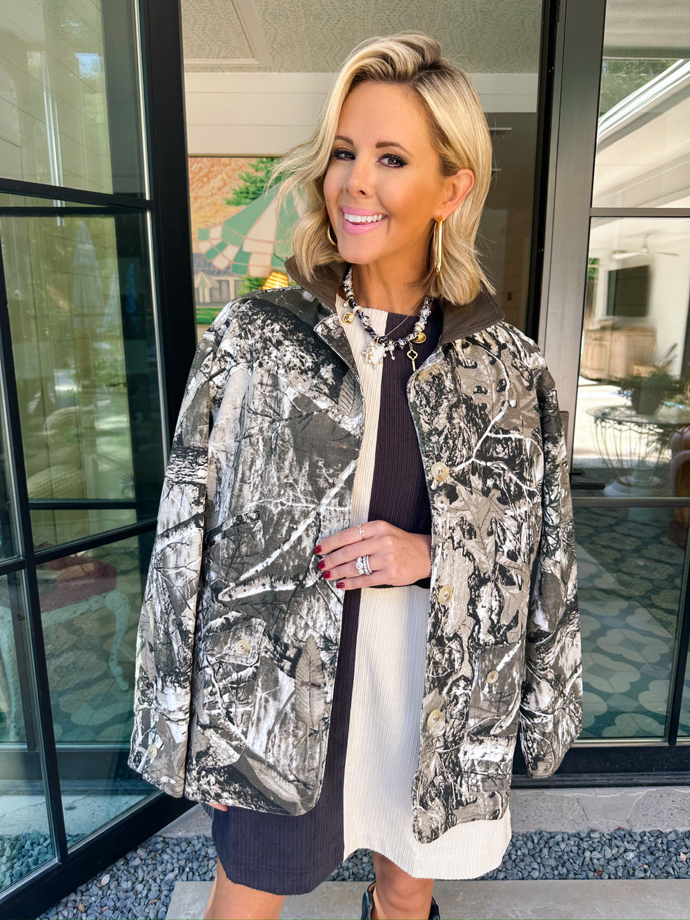 HIDE AND CHIC CAMO JACKET - KHAKI