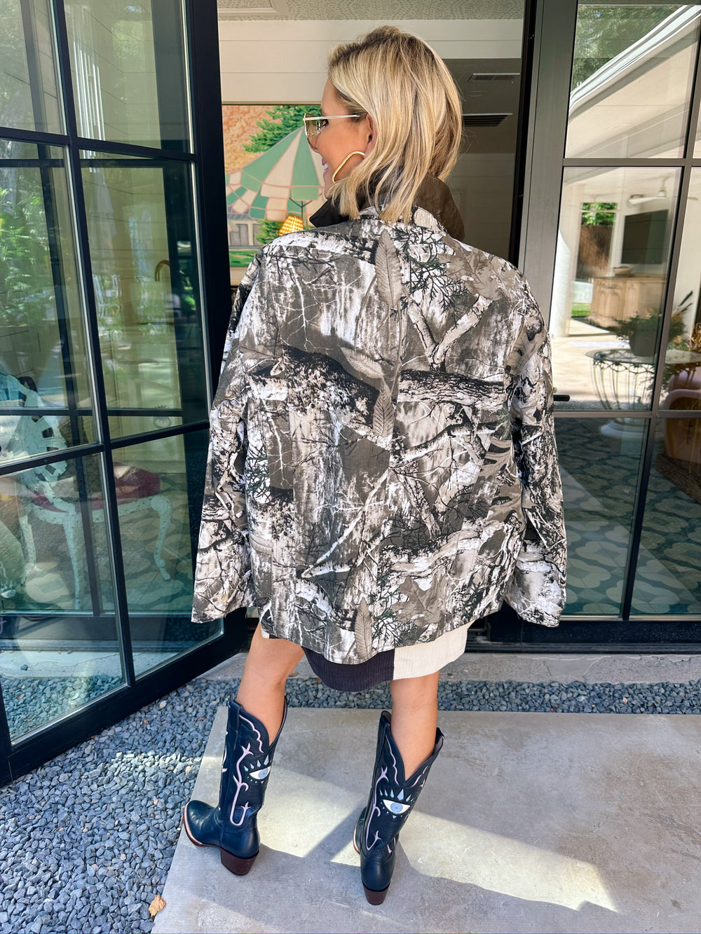 HIDE AND CHIC CAMO JACKET - KHAKI