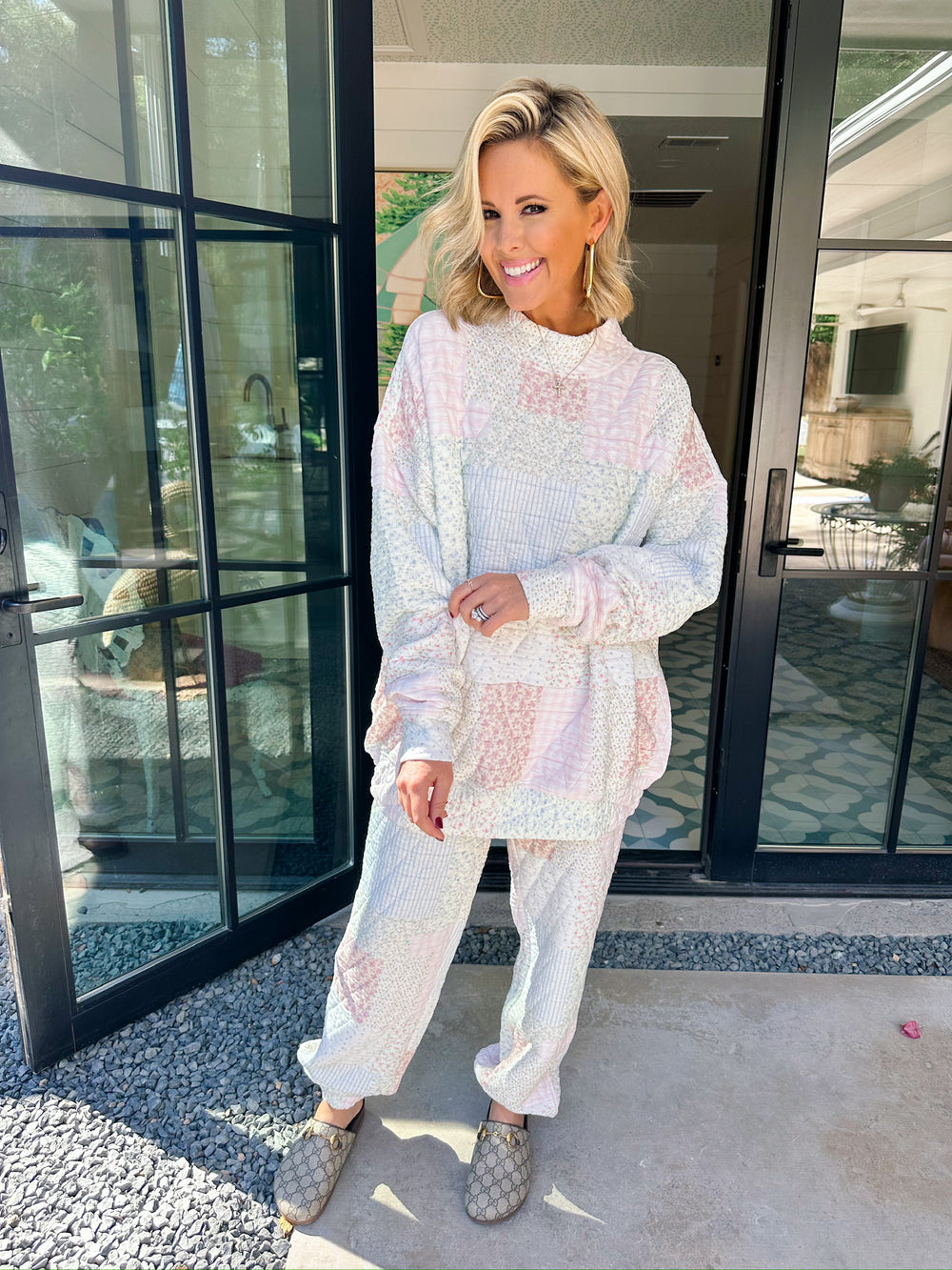 QUILT CRAZY LOUNGE JOGGER SET