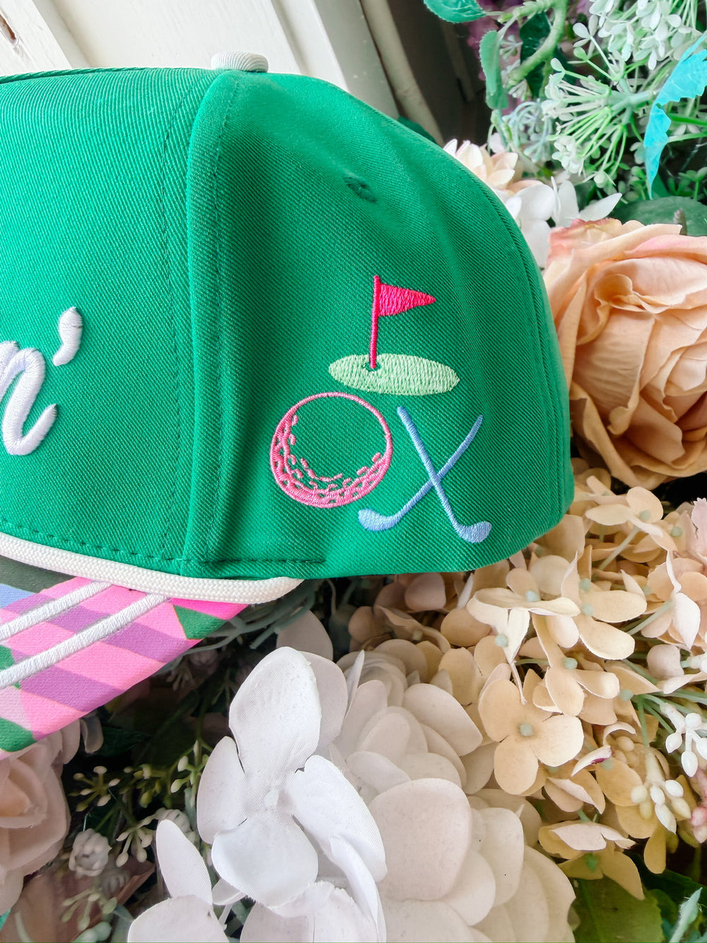 CLUBBIN PATTERN PLAY CANVAS TRUCKER HAT - GREEN