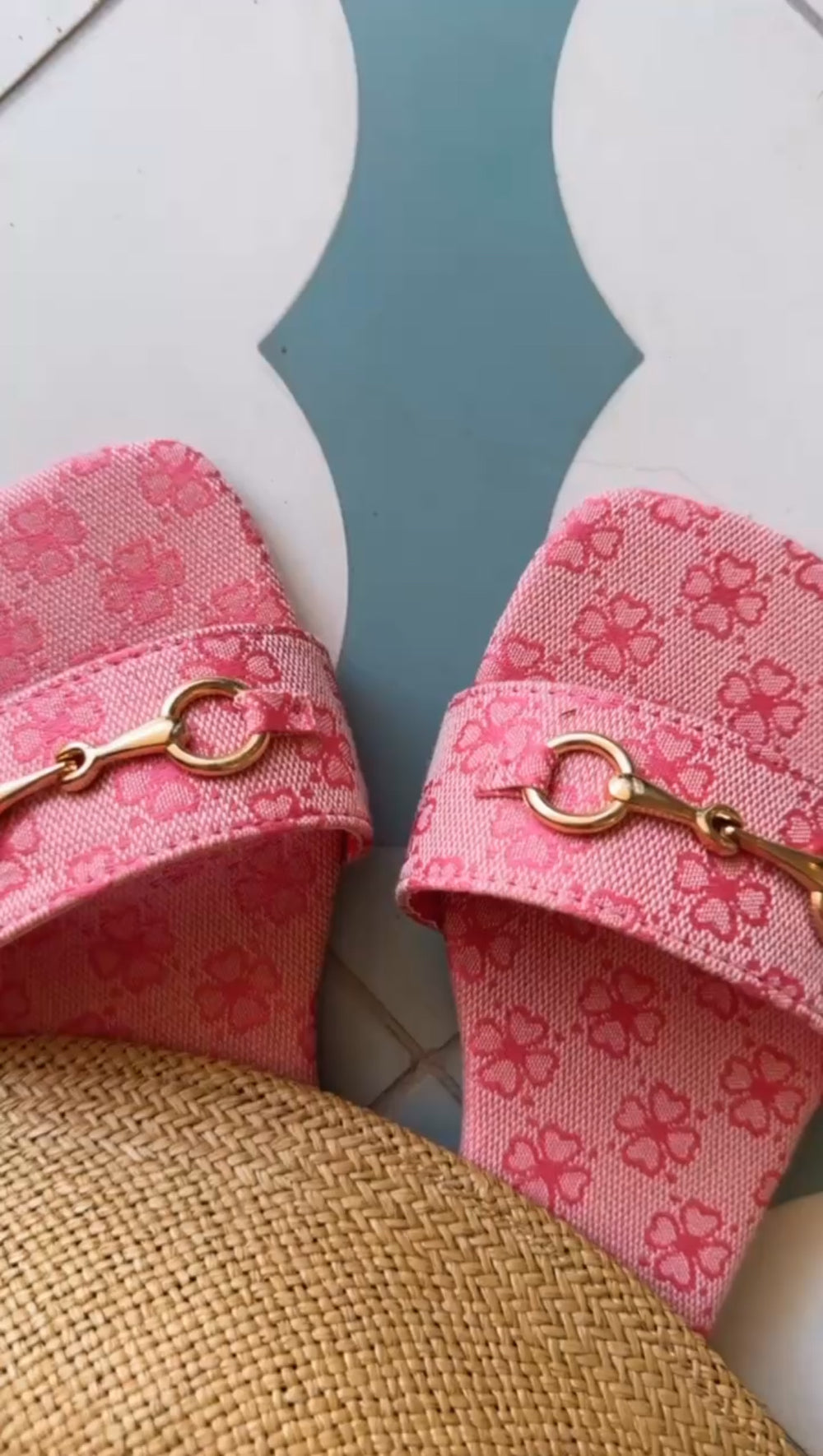 PATRIZIA FLORAL HORSEBIT SANDAL - PINK