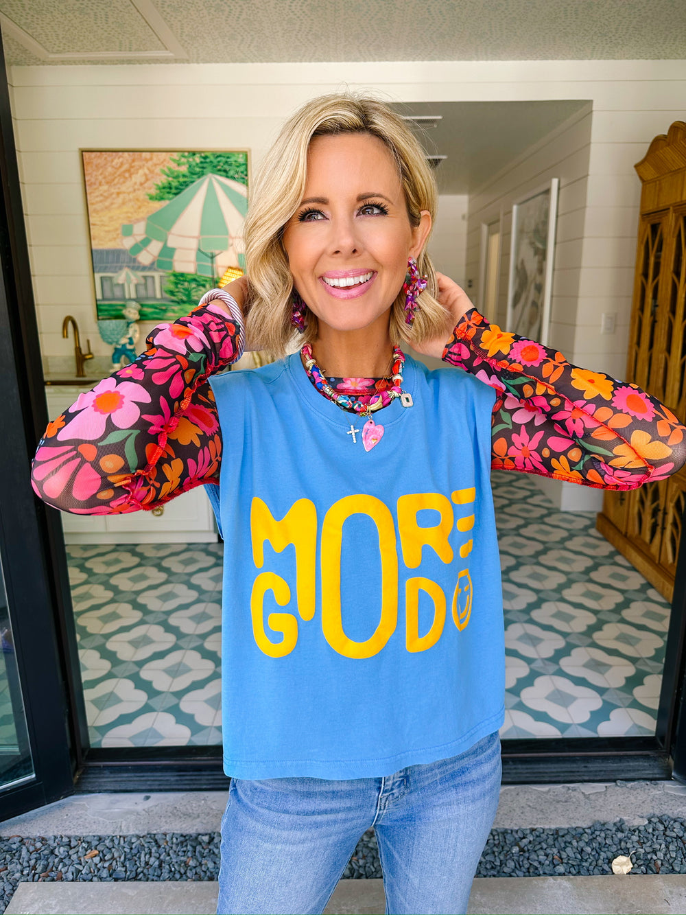 MORE GOD MUSCLE TEE - BLUE