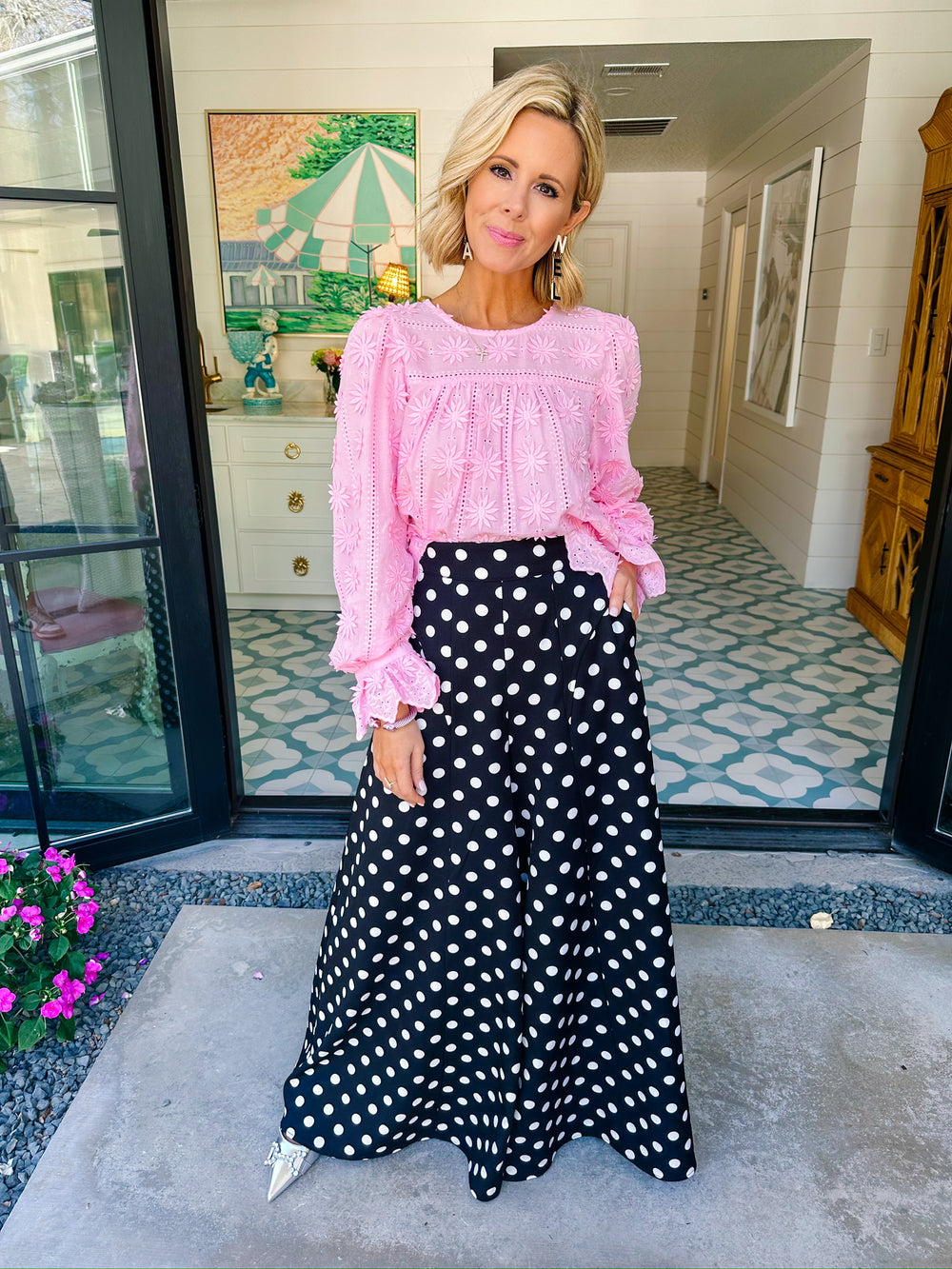 EVERY DOT COUNTS WIDE LEG PANTS - BLACK