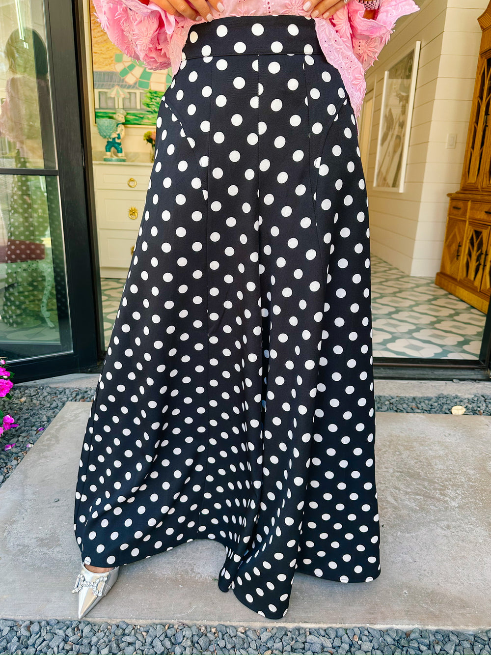 EVERY DOT COUNTS WIDE LEG PANTS - BLACK