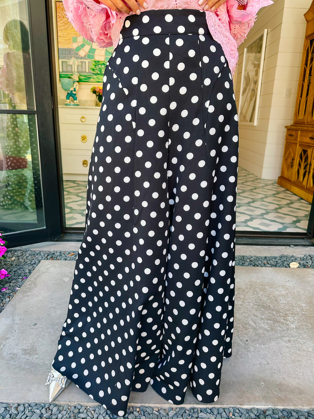 EVERY DOT COUNTS WIDE LEG PANTS - BLACK