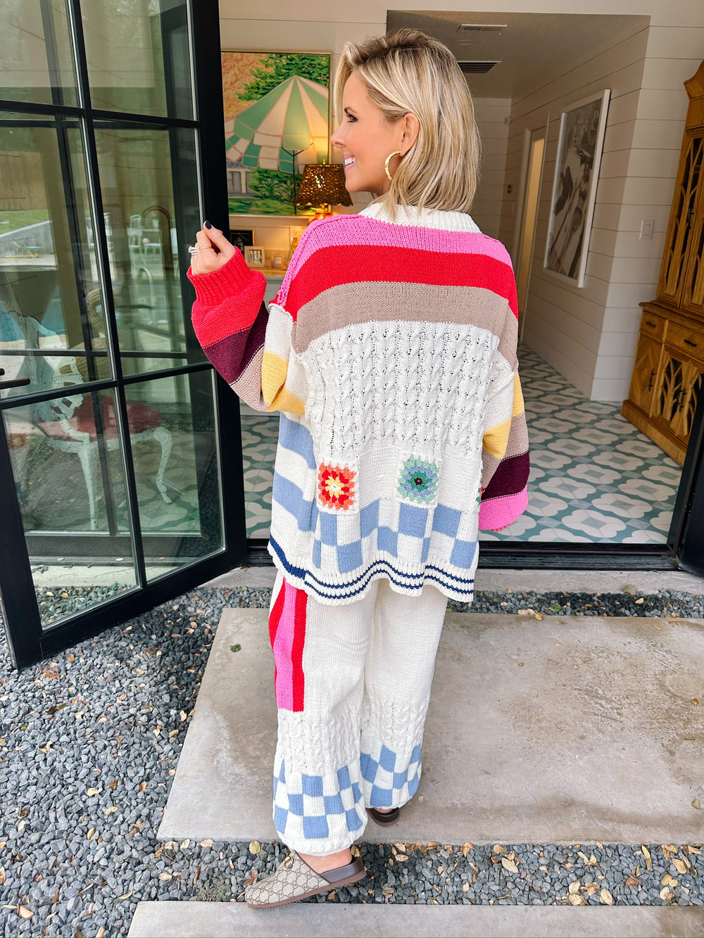 HAPPY DAYS CROCHET PANT SET - WHITE