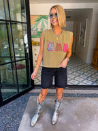 CHAPPY TRIO MUSCLE TEE - OLIVE