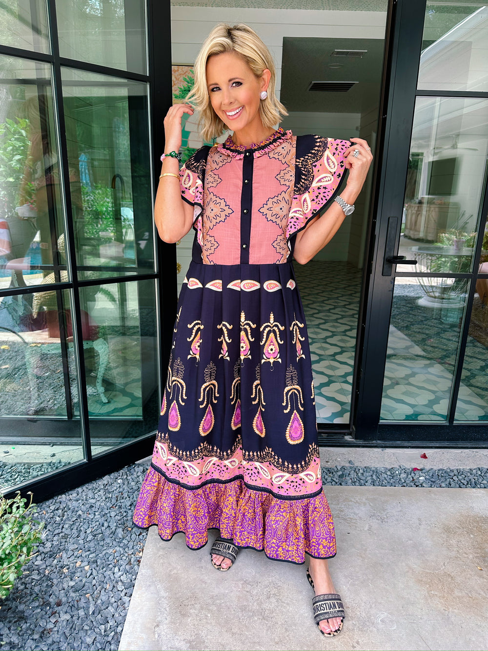 MOMENTS THAT MEAN SOMETHING PAISLEY MIDI DRESS