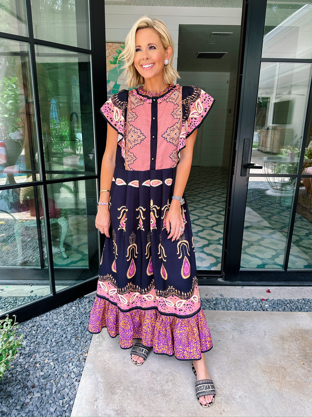 MOMENTS THAT MEAN SOMETHING PAISLEY MIDI DRESS