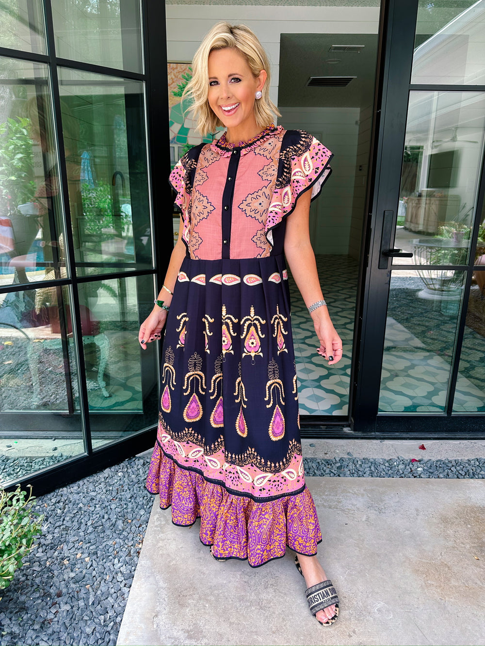 MOMENTS THAT MEAN SOMETHING PAISLEY MIDI DRESS