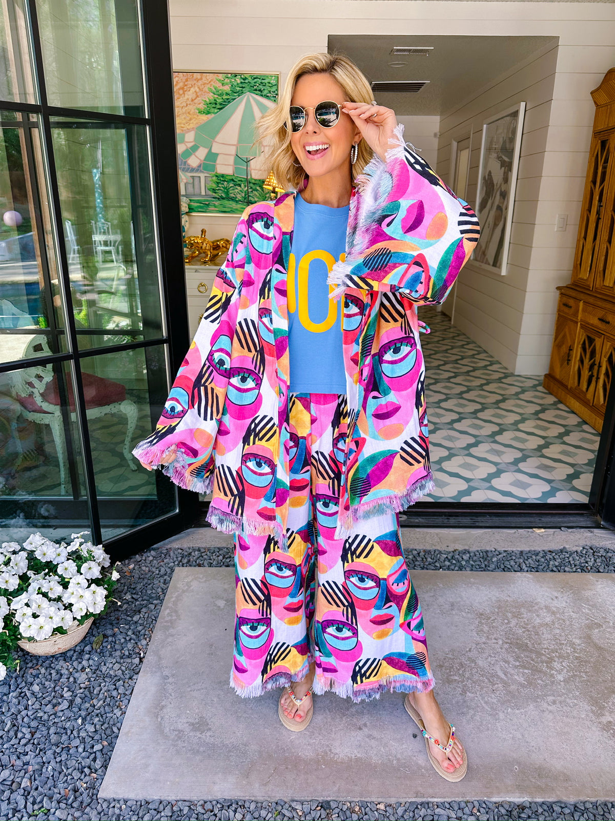 PORTRAIT MODE COLORFUL PANT SET