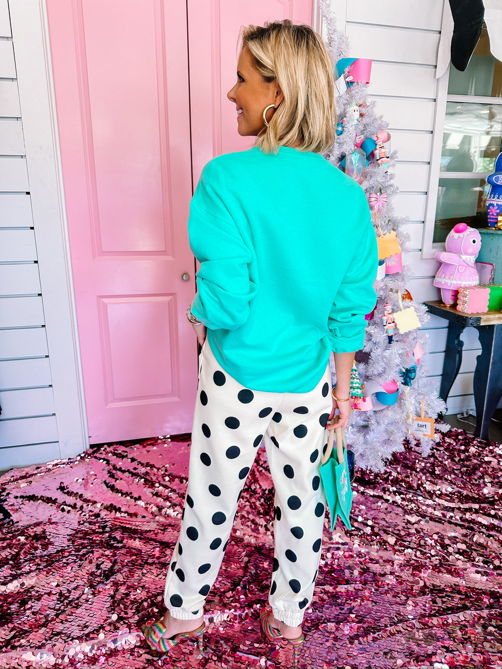 WONDERFUL CHRISTMAS TIME SWEATSHIRT - MINT