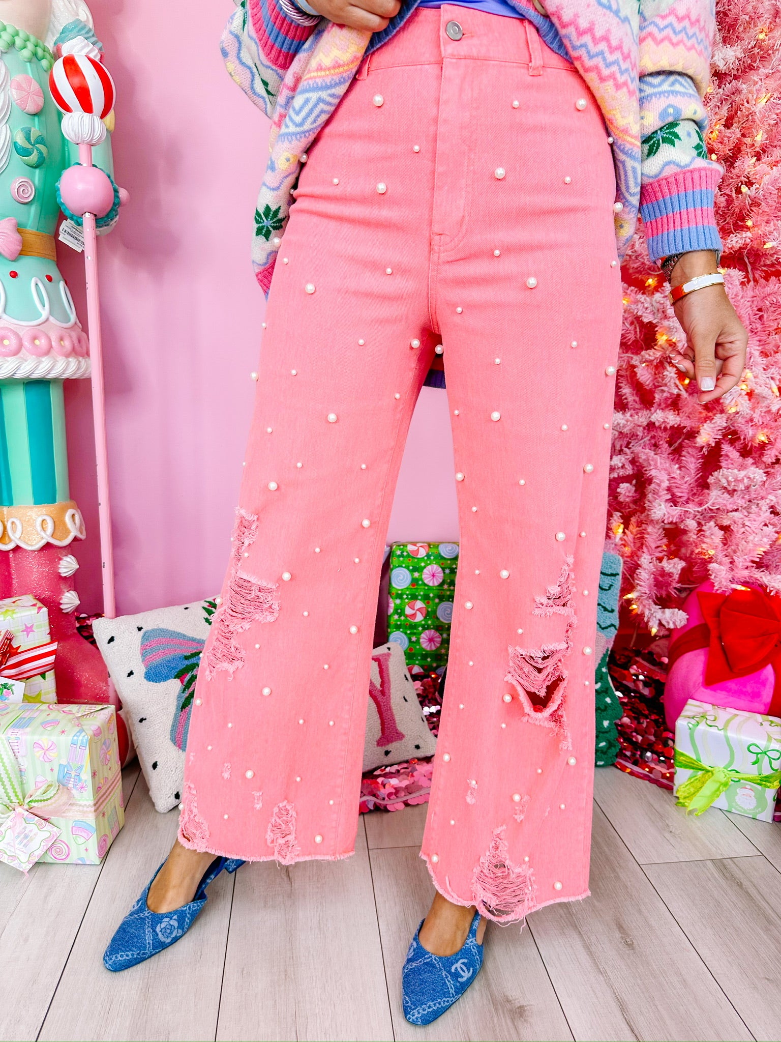 UPTOWN PEARL JEANS - PINK