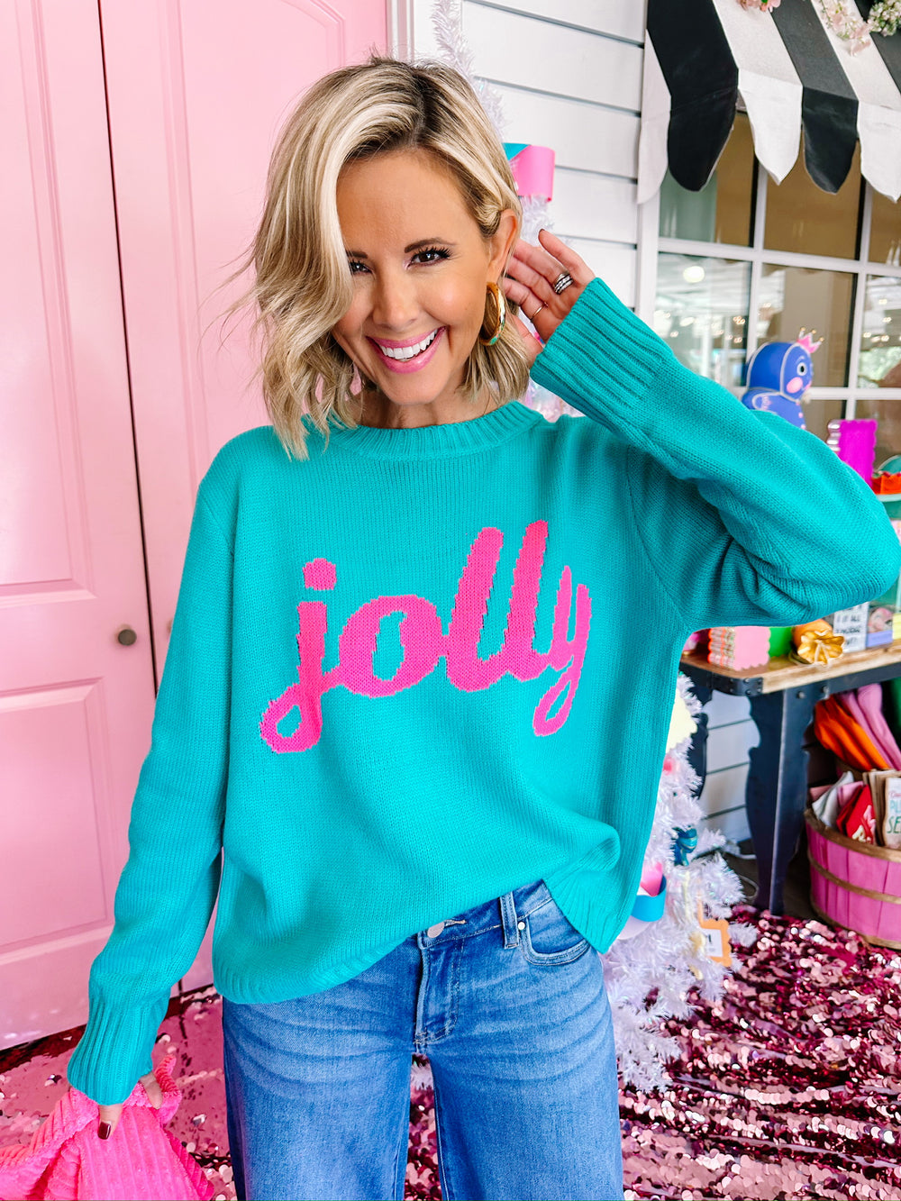 JOLLY SWEATER - AQUA