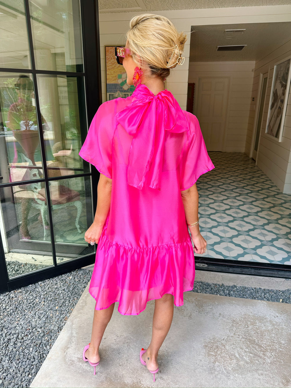 EYES ON HER ORGANZA DRESS - PINK