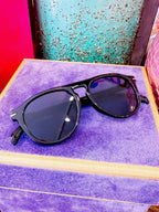 REMI ROUND SUNGLASSES - BLACK