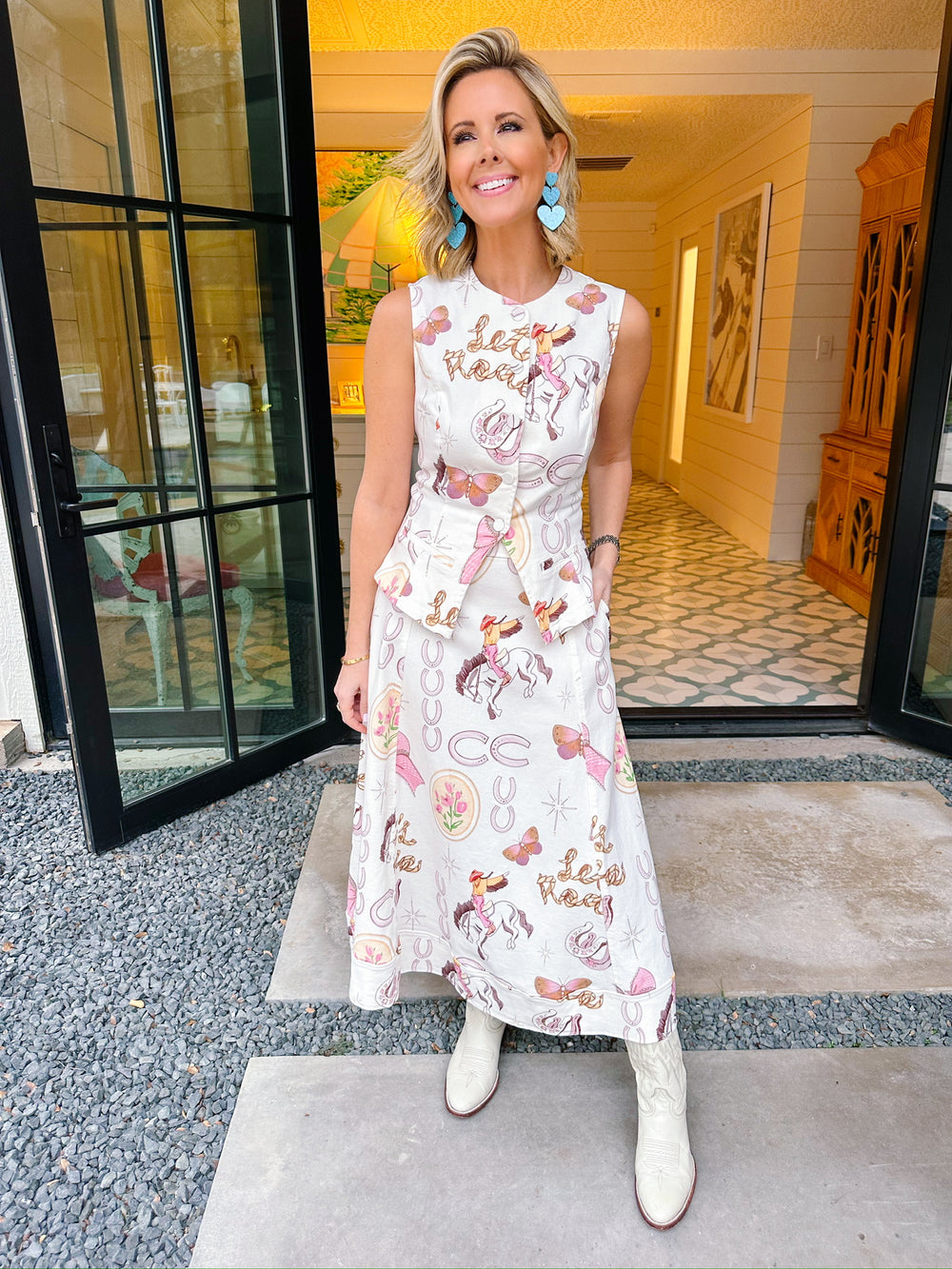 LITTLE MISS RODEO SKIRT - CREAM