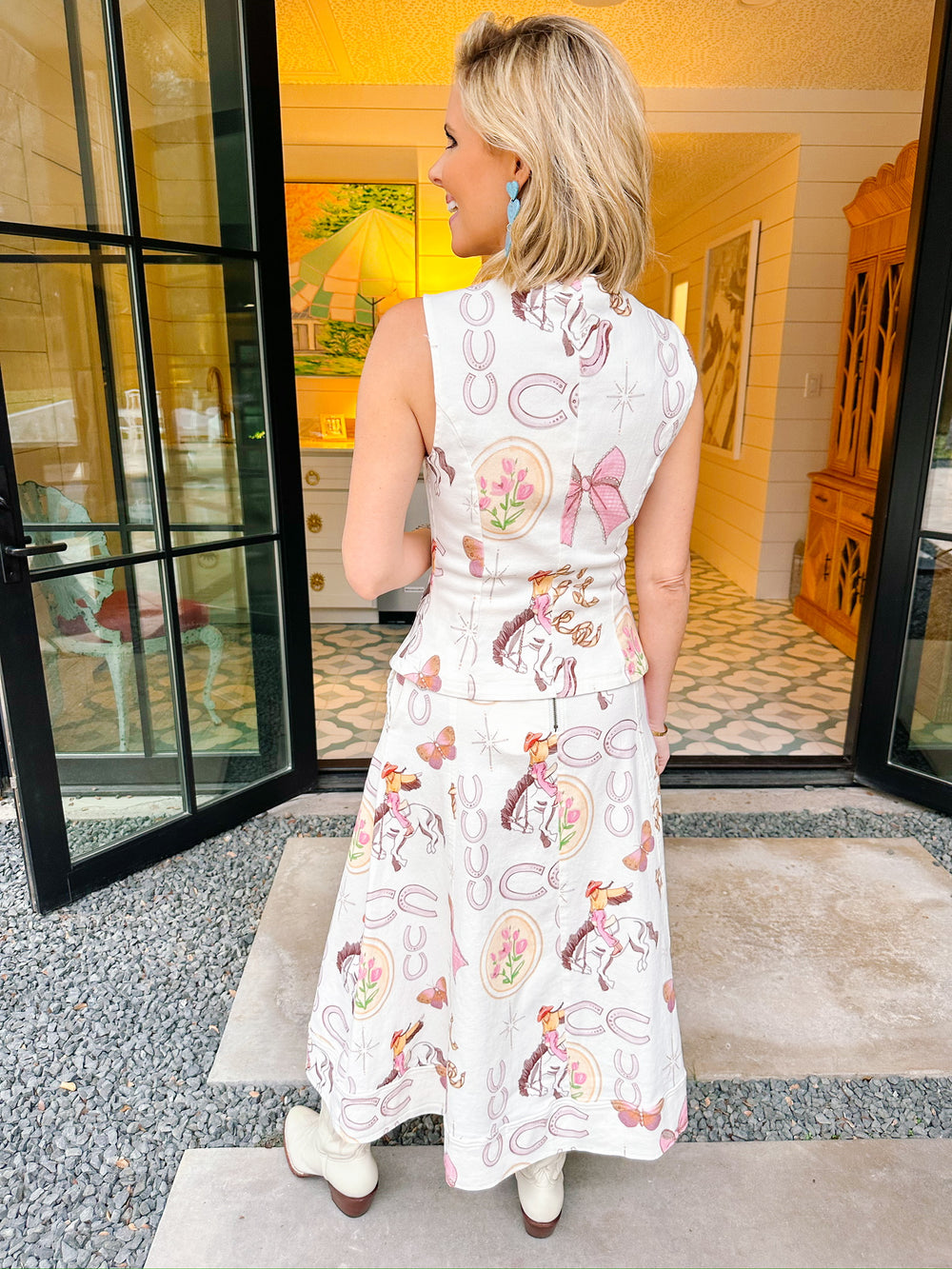 LITTLE MISS RODEO SKIRT - CREAM