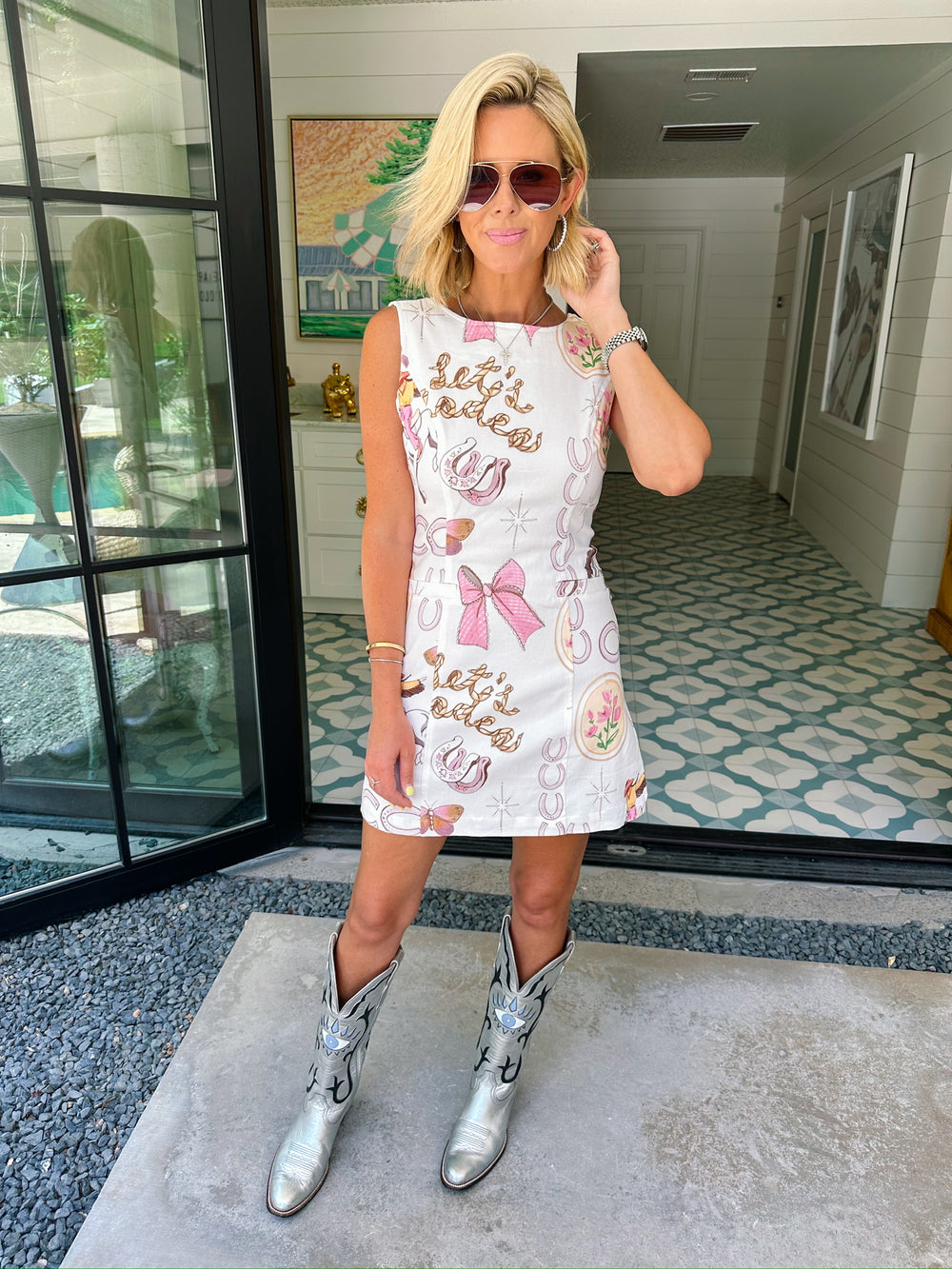 LITTLE MISS RODEO DRESS - CREAM