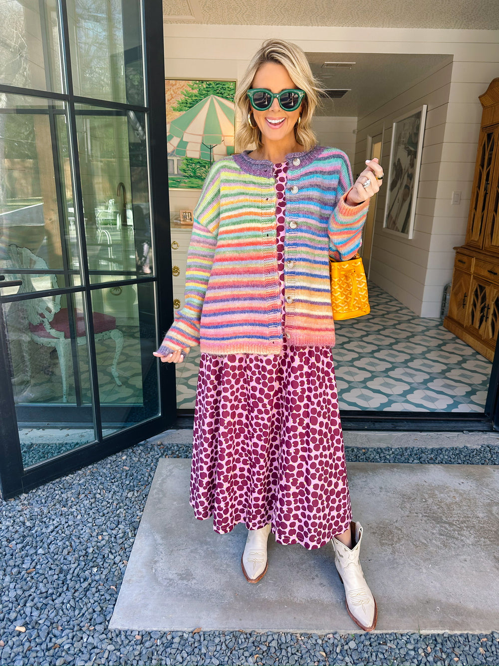 COVER ME IN COLOR STRIPE CARDIGAN