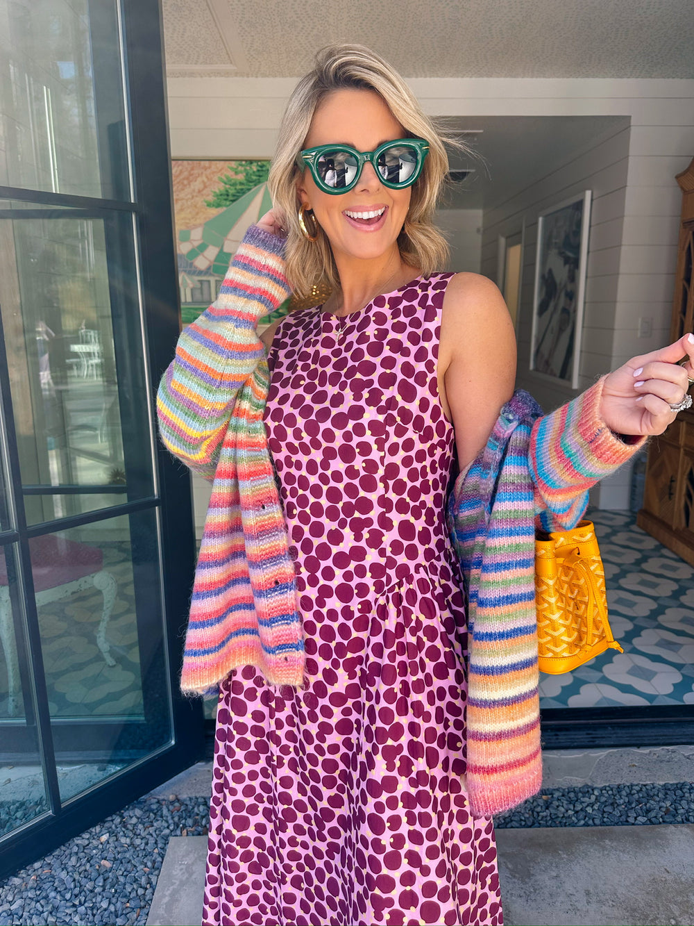 COVER ME IN COLOR STRIPE CARDIGAN