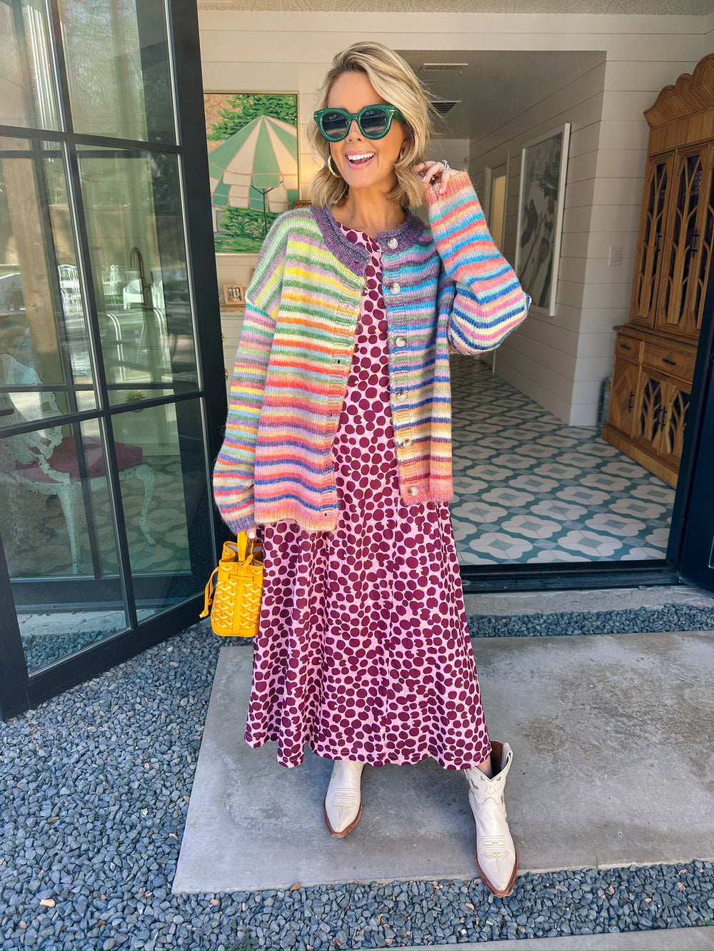 COVER ME IN COLOR STRIPE CARDIGAN