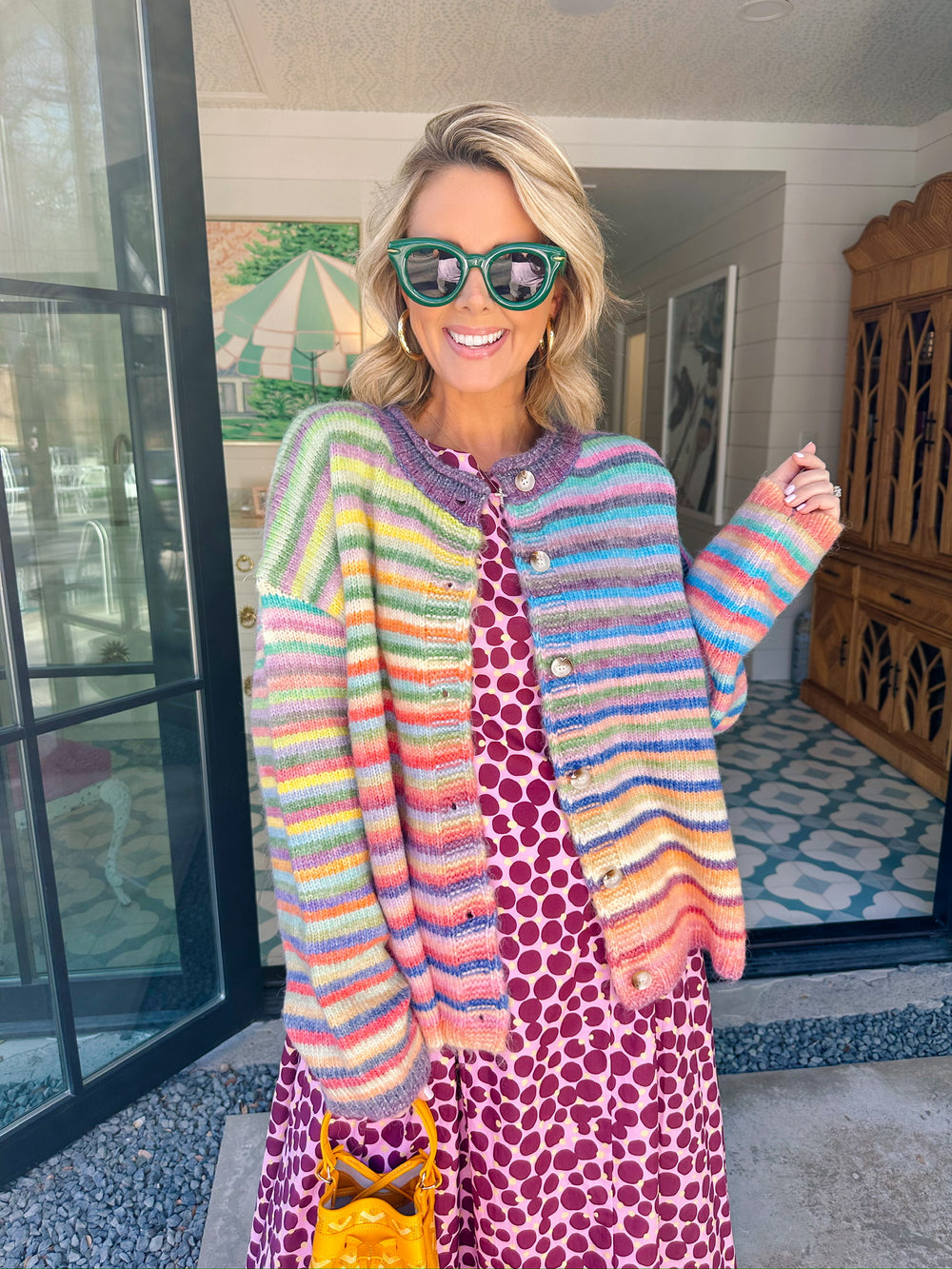 COVER ME IN COLOR STRIPE CARDIGAN