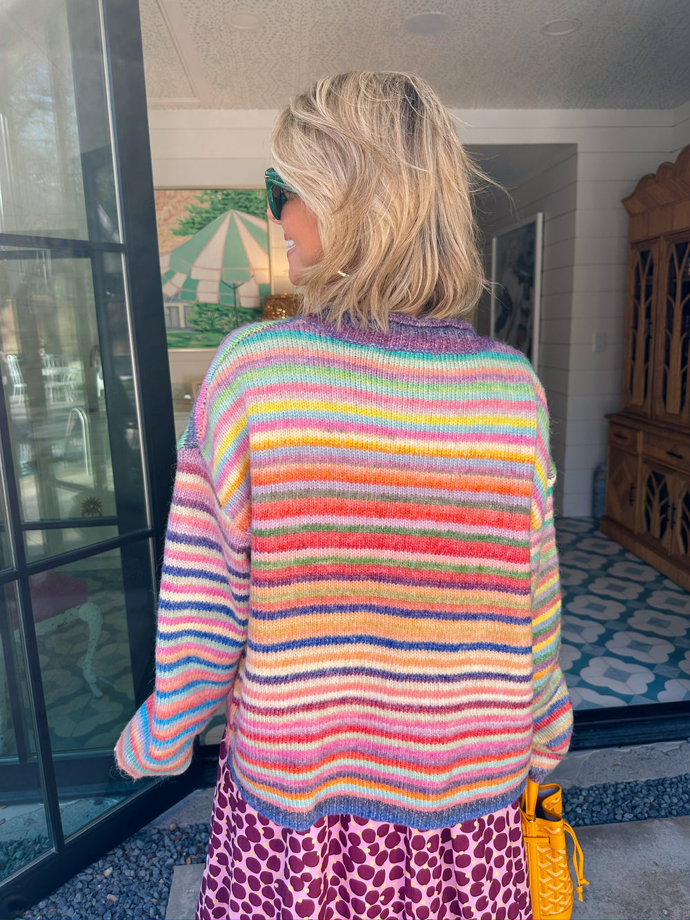 COVER ME IN COLOR STRIPE CARDIGAN