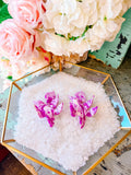 FLORA EARRING - PURPLE MARBLE