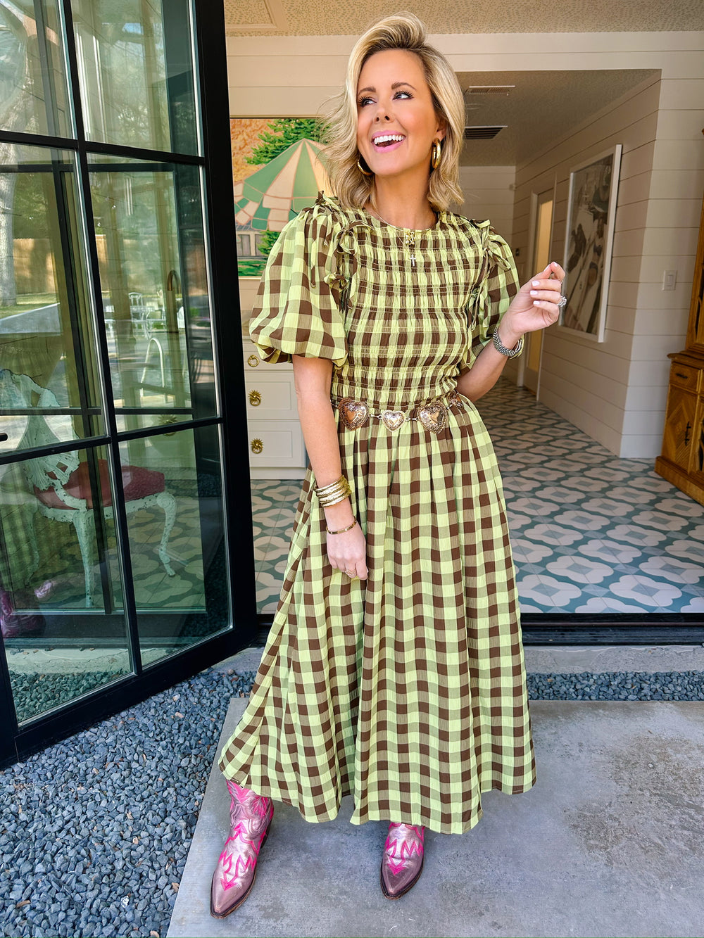 HEART OUT WEST CONCHO CHAIN BELT - GOLD