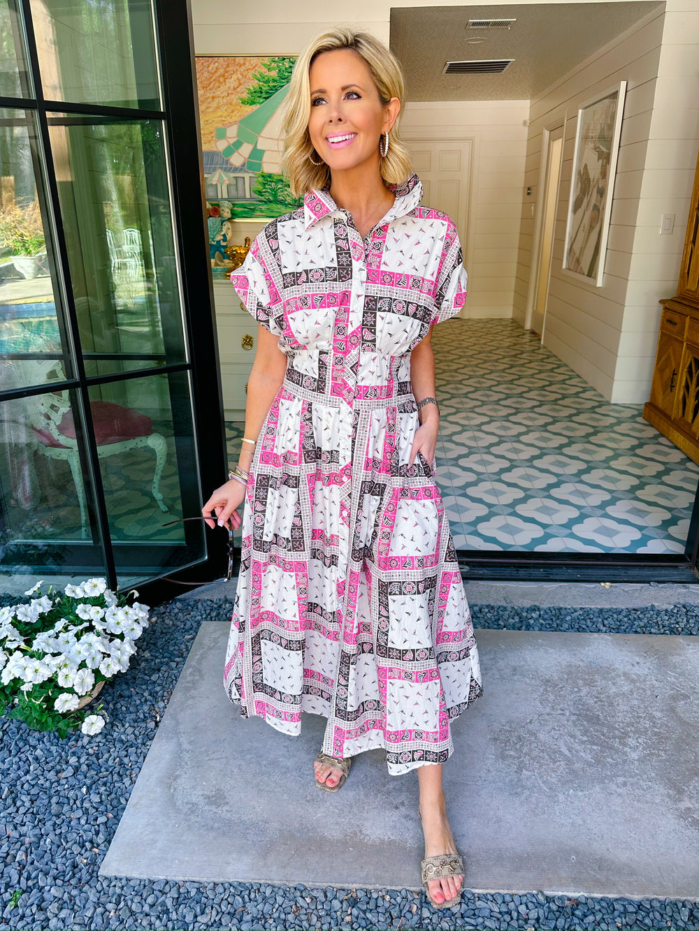 THE MONTAUK MIDI DRESS - PINK