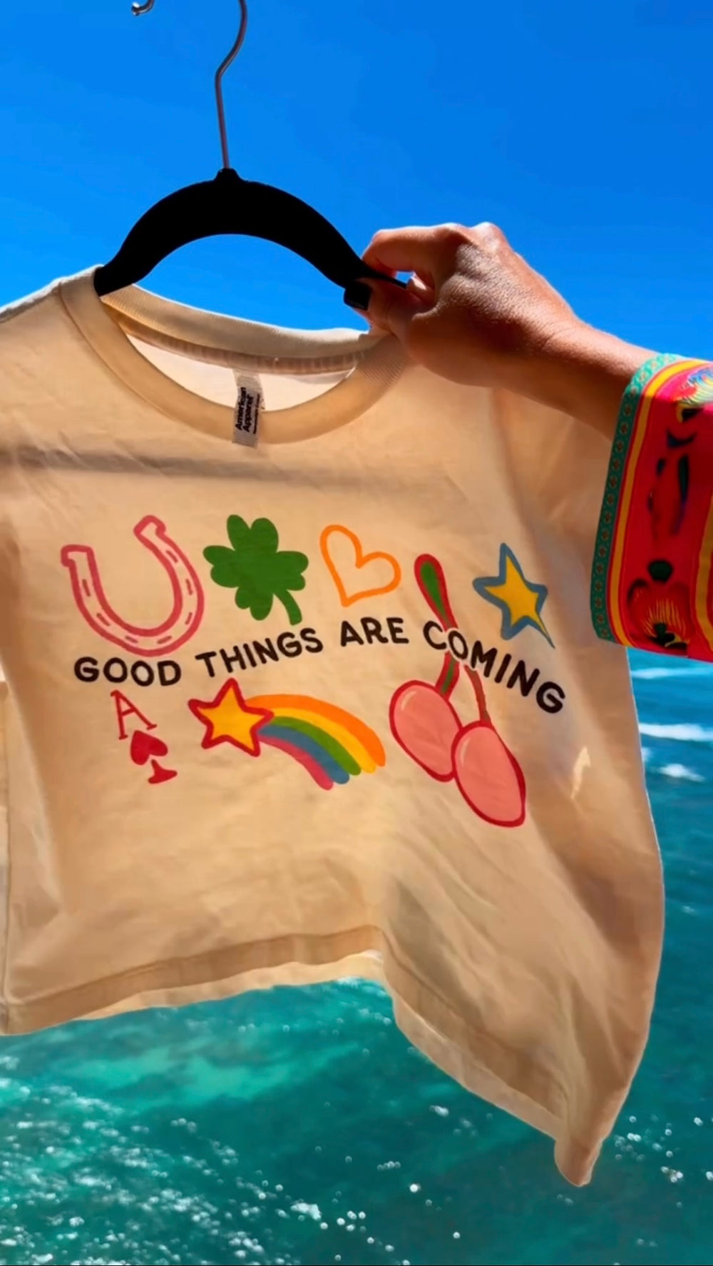 GOOD THINGS ARE COMING MUSCLE TEE - WHITE